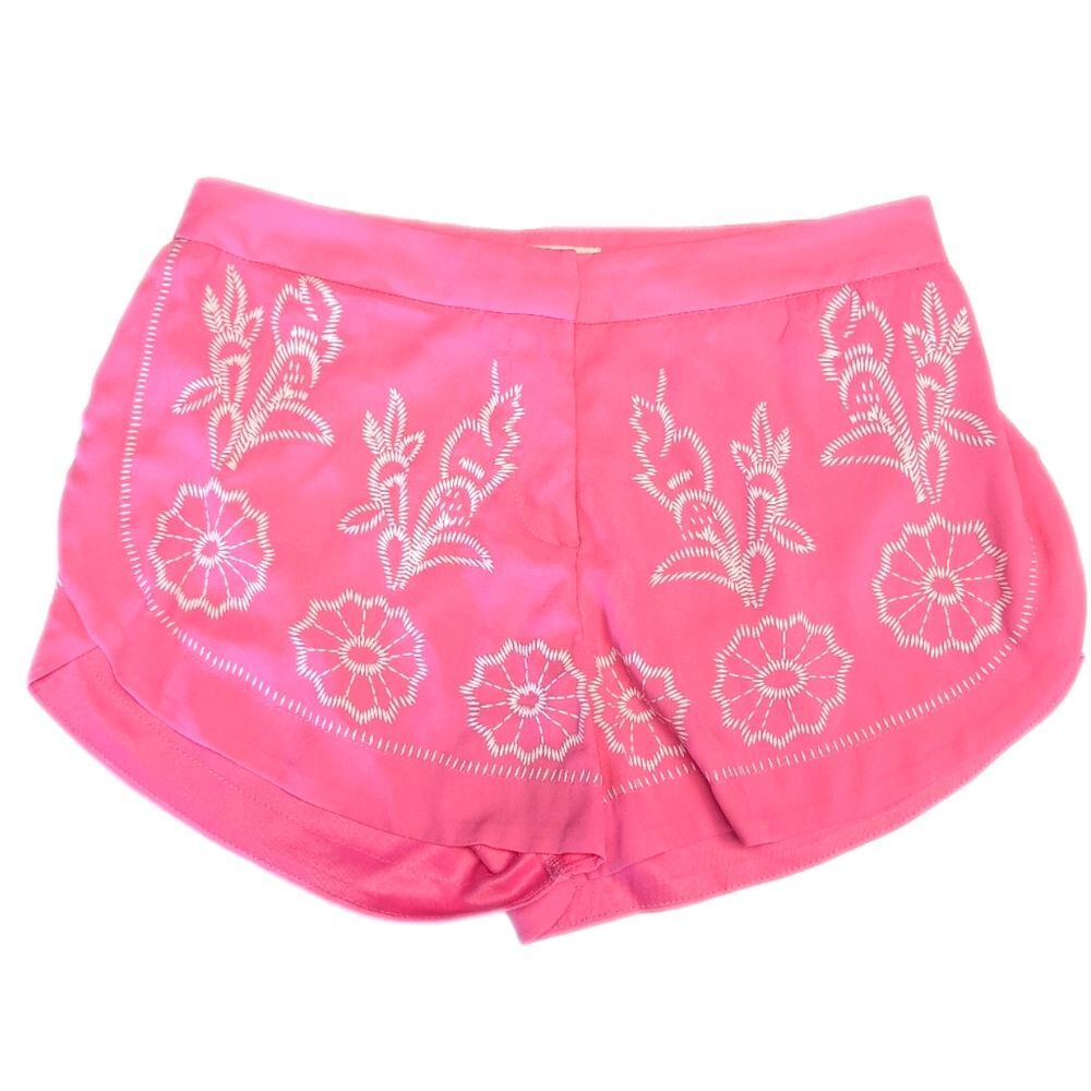 Sans Souci pink active wear shorts, 1.5" inseam,, size M